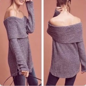 Anthropologie Moth Lucerne Off-Shoulder Sweater